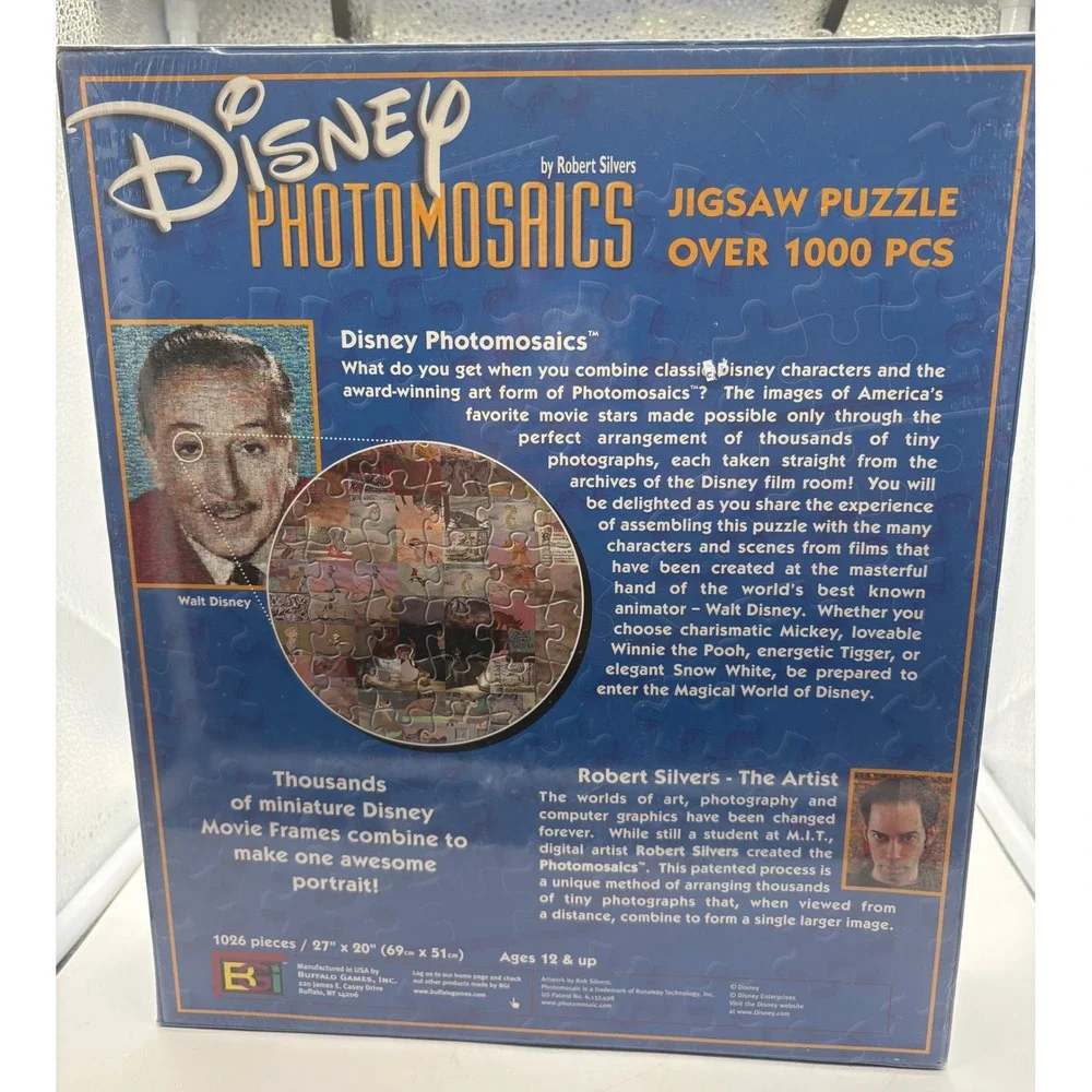 Disney Photomosaics The Jungle Book Jigsaw Puzzle Robert Silvers 1000 Pc SEALED